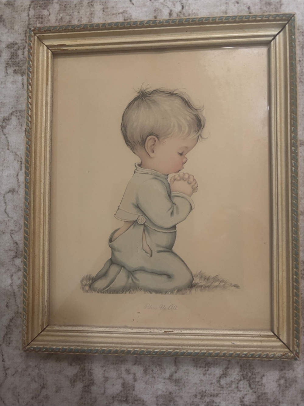 Vintage “Bless Us All” 8 x 10 print